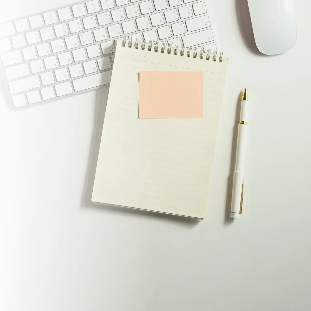 clavier avec un bloc note